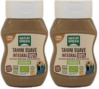 NaturGreen - Tahini Suave Integral Bio, 270 g, Tapón Antigoteo, Puré de Sésamo 100% Ecológico, Textura Cremosa, Rico en Fibra, Sin Gluten ni Azúcares, Fuente de Proteínas, Recetas Saludables