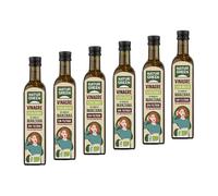 NaturGreen - Vinagre de Sidra de Manzana Bio, Sin Filtrar, Acidificación Natural, Acidez 5% - Pack 6 Unidades de 500 ml