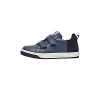 NATURINO Caleb VL-Zapatillas Deportivas de Piel y Ante, Azul Marino 32