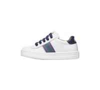 Naturino Chicos Assisi Zip - Zapatillas de Cuna, Blanco Azul Marino, 34 EU