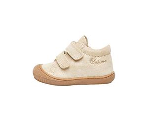 Naturino Cocoon VL-Zapatitos Primeros Pasos de Ante con Purpurina Platino 22