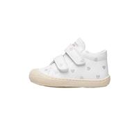 Naturino Cocoon VL-Zapatos de Piel para Primeros Pasos con Estampado de Corazones-Blanco, Blanco-Plata 17