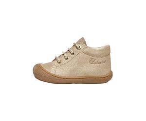 Naturino Cocoon-Zapatitos Primeros Pasos de Ante con Purpurina Platino 25