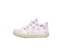 Naturino Cocoon-Zapatos de Piel para Primeros Pasos con Estampado de Corazones-Blanco, Blanco-Rosa 29
