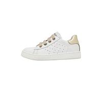 Naturino HASSELT 2 Zip.-Zapatillas Deportivas de Piel-Blanco, Blanco-Platino 36