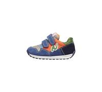 Naturino Zapatillas Deportivas en Piel y Tejido, Azul Claro-Naranja 22