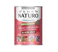 Naturo alimento húmedo lata salmón y pollo para perros