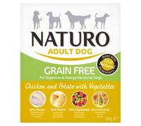 Naturo Granos Sin Pollo y Patata con Verduras Adulto Perro Alimento 7 Cajas de 400 g