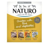 Naturo - Pollo para perro adulto (1 a 7 años) con arroz y verduras, 400 g x 7