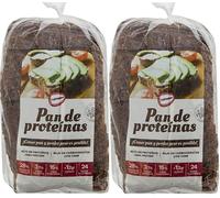 Naturpan Pan de Proteina Pack 2 uds x 500gr Proteico Keto Bajo en Carbohidratos Dieta Low Carb Cetogenico Apto para diabeticos Rico en proteina, rico en fibra y bajo indice glucémico.