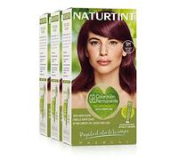 Naturtint Biobased | Coloración sin amoniaco | 100% cobertura de canas | Ingredientes vegetales | Color natural y duradero | 5M Castaño Claro Caoba | Pack de 3