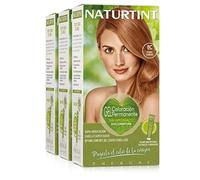 Naturtint Biobased | Coloración sin amoniaco | 100% cobertura de canas | Ingredientes vegetales | Color natural y duradero | 8C Rubio Cobrizo | Pack de 3