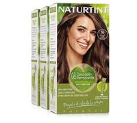Naturtint Biobased | Coloración sin amoniaco | 100% cobertura de canas | Ingredientes vegetales | Color natural y duradero | 5G Castaño Claro Dorado | Pack de 3