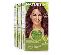 Naturtint | Coloración sin amoniaco | 100% cobertura de canas | Ingredientes vegetales | Color natural y duradero | 5.50 Caoba Chispeante | Pack de 3