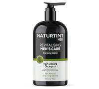Naturtint | Revitalizing Men’s Care | Champú para Cabello y Barba | Limpia, Nutre y Revitaliza | Cuida el Microbioma y la Piel | 99% Ingredientes Naturales | Aroma masculino | Ginseng y Maca | 500 ml