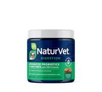 NaturVet 797801037037 enzimas avanzados más probióticos PB6 de Fuerza Veterinaria para Perros, Caucho, Sin Color, 120 Count (Pack of 1)