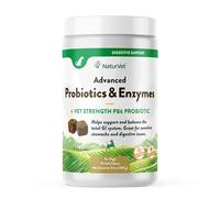 NaturVet Probióticos avanzados para Perros - 70 masticables Suaves - Apoya la Salud intestinal, diarrea Ocasional, Salud digestiva y alergias estacionales, Ingredientes Naturales - Aprobado por