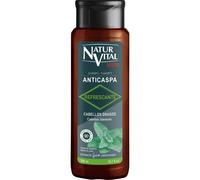 NaturVital - Champú Anticaspa Refrescante, Sin Parabenos ni Colorantes ni Siliconas, Ideal para Pelo Graso, Champú Natural Purificante, 300 ml