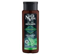 NaturVital - Champú Anticaspa Refrescante, Sin Parabenos ni Colorantes ni Siliconas, Ideal para Pelo Graso, Champú Natural Purificante, 300 ml