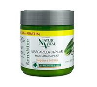 NaturVital Mascarilla Sensitive Cuero Cabelludo Sensible Aloe 500 ml | Mascarilla reparadora e hidratante con Aloe Vera Bio y Pro-Vitamina B5. Sin sulfatos, colorantes ni parabenos.