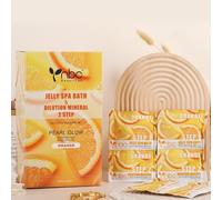Natury Nails by nbc Jelly Spa Pedicura Profesional Pearl Glow - Kit Baño de Gel para Pies y Mineral de Disolución de 2 Pasos, Suministros para Salón de Uñas, Sin Parabenos, Caja de 30 Uds