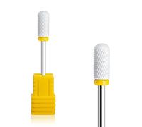 Natury Nails Fresa de Cerámica para Torno de uñas. Manicura, Pedicura, Esmaltes, Uñas Acrílicas y Uñas de Gel. Forma barril redondo (Grano Super Fino)