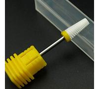 Natury Nails Fresa de Cerámica para Torno de Uñas. Manicura, Pedicura, Esmaltes, Uñas Acrílicas y Uñas de Gel. Forma cono cilíndrico (Grano Super Fino)
