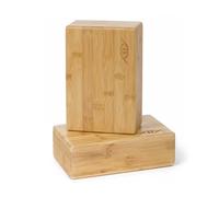 NATURYOGA Bloque para yoga de Bambú 100% Natural, Bloque Bambú para Mejorar Posturas, la Fuerza, el Equilibrio y la Flexibilidad en el Yoga, Práctica de Yoga cómoda y segura (Bambú (2 unidades))