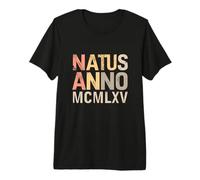 Natus Anno 1965 - Números Romanos para Fiesta de cumpleaños MCMLXV Camiseta Premium