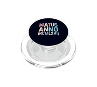 Natus Anno 1967 Fiesta de cumpleaños números Romanos MCMLXVII PopSockets PopGrip para MagSafe
