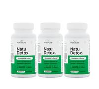 NATUSURE - NatuDetox Pack x 3 - Drenante Retención de Líquidos, Disminuye Hinchazón, Diurético Natural - Cola de Caballo, Diente de León, Té de Java y Alcachofa - Sin Azúcar Sin Gluten