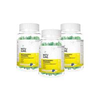 NATUSURE NatuHappy Pack de 3 (150 Gummies) - Gominolas Veganas con Triptófano, L-Teanina, Magnesio, Vitaminas C y B - Sabor Bayas - Soporte para el Equilibrio Emocional - para Adultos y Niños 8+ Años