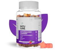 NATUSURE NatuInmuno 60 Gummies - Gominolas con Equinácea, Própolis, Bayas de Saúco, Zinc, Vitamina C - Refuerzo de Defensas y Sistema Inmunitario - Sabor Frambuesa - para Adultos y Niños 8+ Años