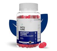 NATUSURE NatuSleep 60 Gummies - Gominolas Veganas para Dormir con Melatonina y Vitamina B6 - Soporte para Conciliar el Sueño y Descanso Nocturno - Sabor Mora - para Adultos y Niños 8+ Años