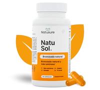 NATUSURE Natusol 60 Cápsulas Bronceadoras - Beta-caroteno, Licopeno, Vitaminas C, D y E, Extractos de Granada, Té Verde - Protector Solar frente Fotoenvejecimiento y Acelerador del Bronceado