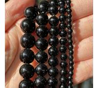 Natuursteen kralen 4 6 8 10mm Tijgeroog Lava Amazoniet Turquoise Agaat Jaspis Kralen voor het maken van sieraden DIY armband ketting-5A Zwarte agaat-10mm 36 tot 37 stuks