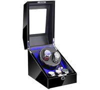 NATWEE Caja para 2 relojes automáticos, 3 almacenamiento, luz LED azul, 4 modos de rotación, se adapta a relojes Lady and Man It's so kind of you