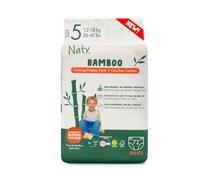Naty Bamboo - Pañales-braguita de viscosa de bambú - suavidad sedosa, pañales-braguita de origen vegetal, dermatológicamente testados para piel sensible y súper absorbentes (talla 5, 72 unidades)