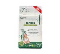 Naty Bamboo - Pañales de viscosa de bambú - suavidad sedosa, pañales de origen vegetal, dermatológicamente testados para piel sensible y súper absorbentes (talla 7, 108 unidades)