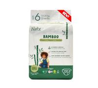 Naty Bamboo - Pañales de viscosa de bambú - suavidad sedosa, pañales de origen vegetal, dermatológicamente testados para piel sensible y súper absorbentes (talla 6, 120 unidades)