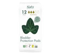 Naty Compresas de Protección para la Vejiga Normal, 12 unidades | Capa superior de algodón orgánico certificado al 100%, Esencial postparto, absorbente, Discreta, Para mujeres