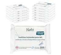 Naty Toallitas húmedas para WC, 98% Agua, 504 unidades (12 paquetes)