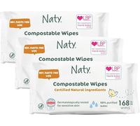 Naty Toallitas para Recién Nacidos y Bebés, 98% Agua, 168 uds (3 pqtes)