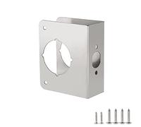 NAUBEA Placa de refuerzo de puerta, cerradura y refuerzo de puerta, perilla de puerta, cerradura, palanca, placa de cubierta de cerrojo, refuerzo y reparación de puertas de madera/metal, acero