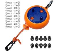 NAUDILIFE Tendedero Extensible, tendedero para Camping, portátil, 8 m, Viaje, Vacaciones, Exteriores, tendedero para baño, lavandería, jardín o Viaje, con 30 pequeños Accesorios