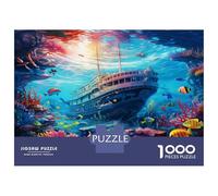 Naufragio Coral Rompecabezas 1000 Piezas De Cartón Grueso Naufragio Juego De Rompecabezas Anti Estrés Adultos para Puzzle para Enmarcar como Regalo Original 70x50cm/1000pcs