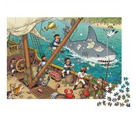 Naufragio de Santa María de Colón Puzzle De Madera Impermeable Puzzles De 1000 Piezas para Adultos Desafiante Y Estimulante Rompecabezas para Decoración del Hogar