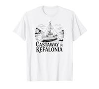 Náufrago en Cefalonia, Isla Griega Divertida y Barco de Pesca Camiseta