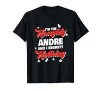Naughty Andre Funny Christmas Andre Nombre Personalizado Camiseta gráfica económica, Hombre, Negro, M