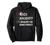 Naughty I Identify As Being Funny Christmas Sudadera con Capucha